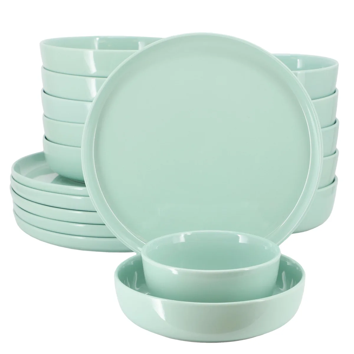 Elama Elama 510122050M 18 piece porcelain dinnerware set mint — product photo