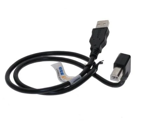 USBGear USBGear USBG-AB2RB USB 2.0 A to B down-angle cable 7ft — product photo
