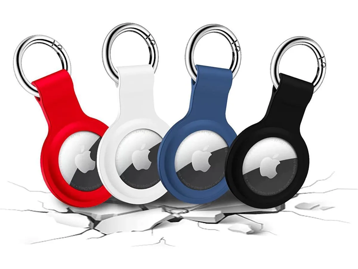 BONAEVER BONAEVER 4 Pack AirTag Silicone Protective Case with Keychain — product photo