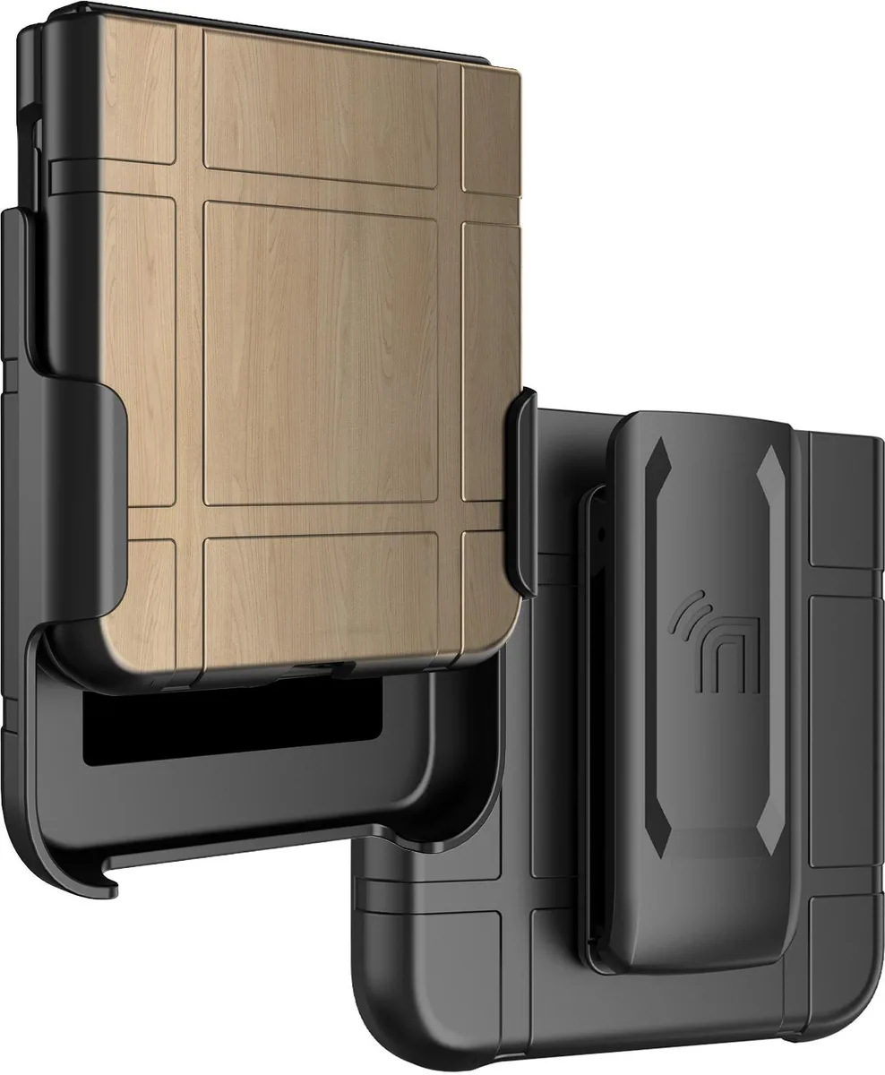 Nakedcellphone Nakedcellphone Hard Case &amp; Belt Clip Holster for Motorola RAZR ULTRA 2025/2026 Woodgrain — product photo