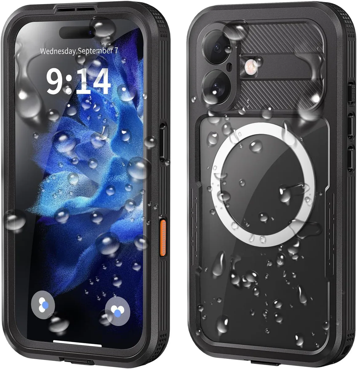 BONAEVER BONAEVER iPhone 16 Waterproof Case MagSafe IP68 Black — product photo