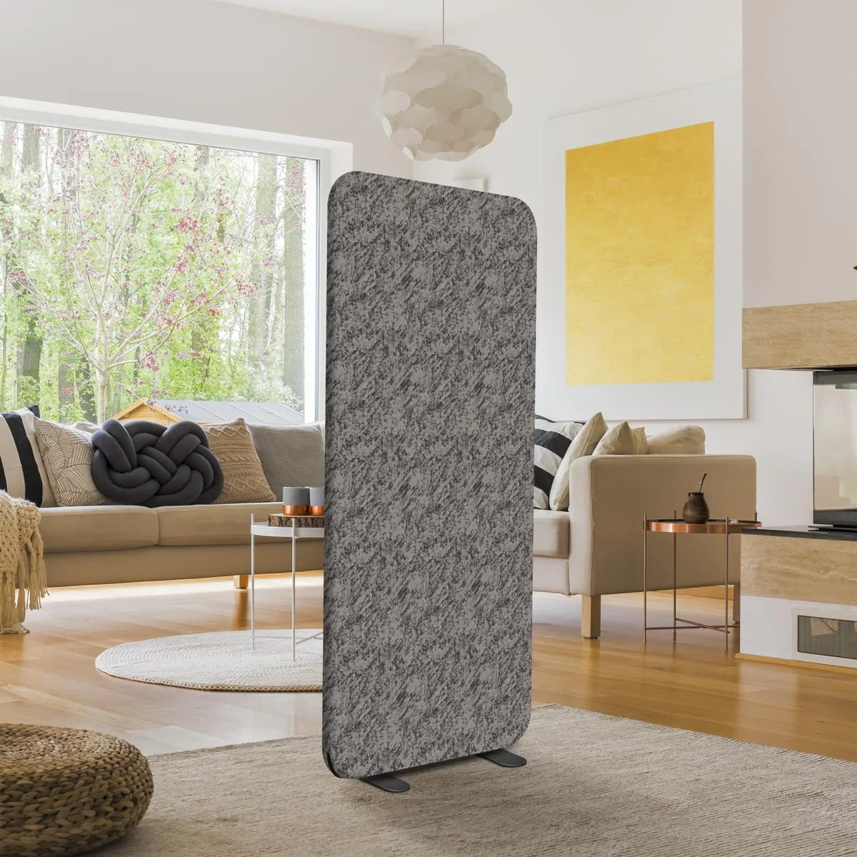 DECOLAB DECOLAB Standing Room Divider 29"x65" Smokestone office furniture — product photo