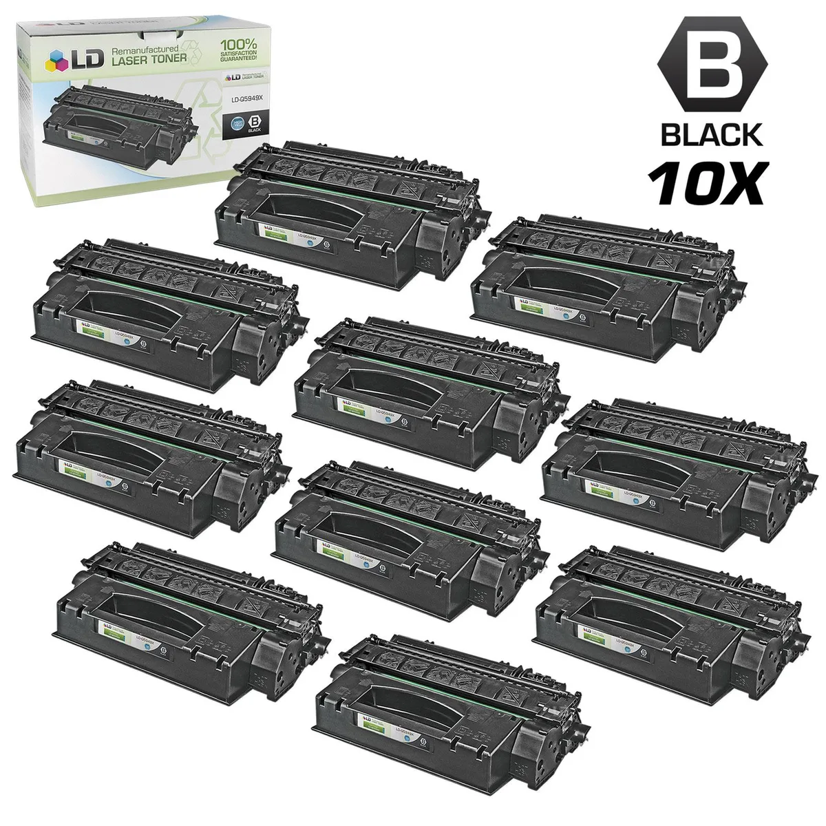 LD Products LD Products Compatible Toner Cartridge 49X Q5949X High Yield Black 10-Pack — product photo