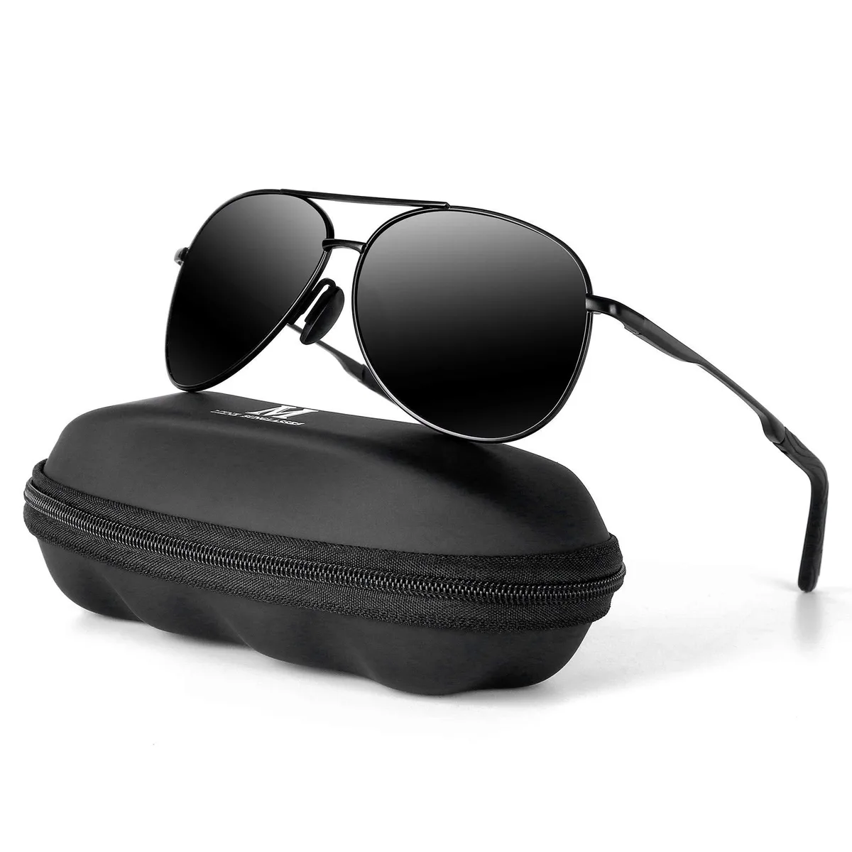 mxnx MX208 Aviator Sunglasses Black Frame Lens — product photo