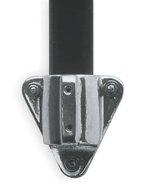 Aluminum wall flange with gray mill finish for 1.5 inch pipe