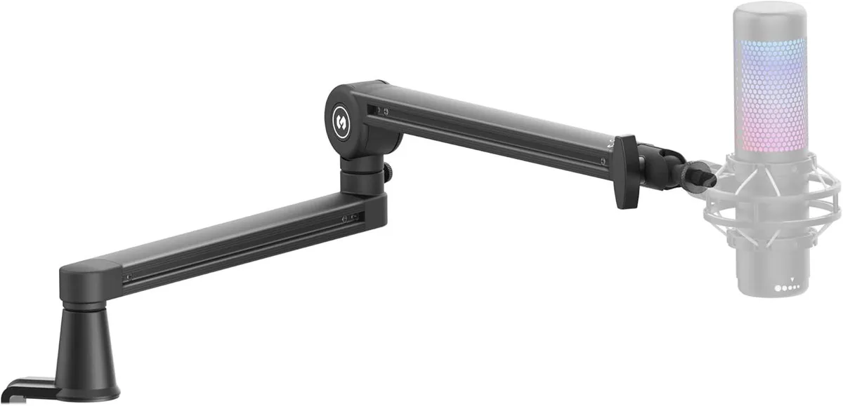 BFKK BFKK Low Profile 360° Adjustable Microphone Boom Arm Stand with 5.91" Extended Riser — product photo