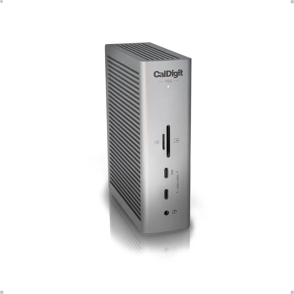 CalDigit CalDigit TS5 Thunderbolt 5 Docking Station 15 Port Space Gray 240W PSU — product photo