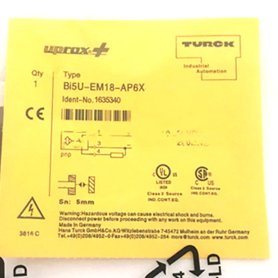 Turck Turck BI5U-EM18-AP6X 1635300 inductive sensor PNP M18 electrician tool — product photo