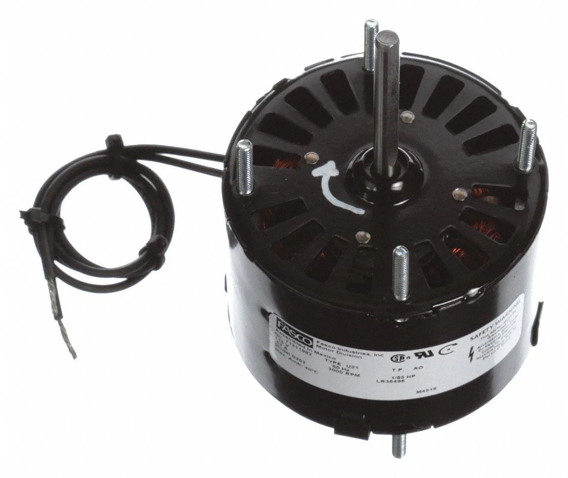 FASCO FASCO D202 HVAC Motor 1/85 HP 3000 RPM 115V 3.3 Frame — product photo