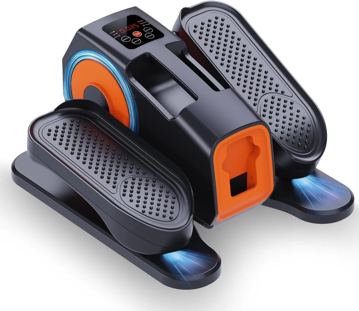 Compact under-desk elliptical with pedals and remote control