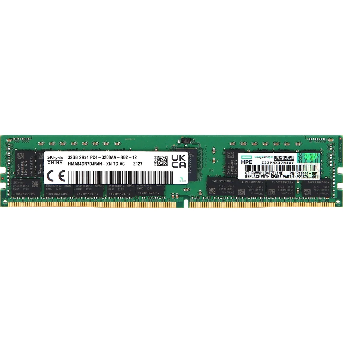 HPE HPE P11444-091 32GB DDR4-3200 Registered server RAM — product photo