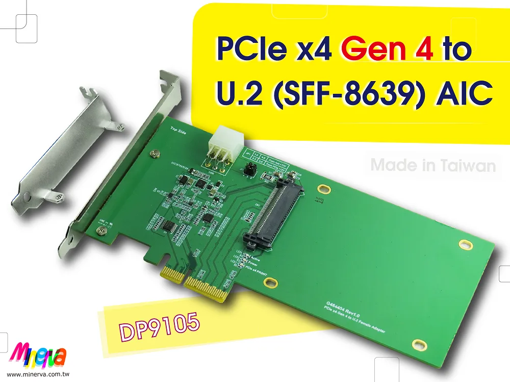 Innocard Innocard PCIe Gen4 to U.2 SFF-8639 2.5 inch SSD PWRDIS gender changer — product photo