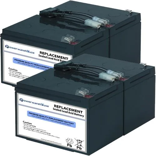 Two black rectangular 12 V lead-acid battery cartridges side by side