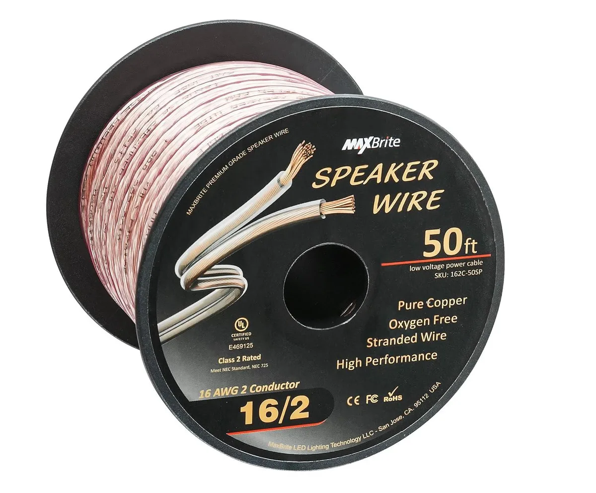 PISKEKAT PISKEKAT 16 AWG 26-Strand OFC Speaker Wire 50 ft — product photo