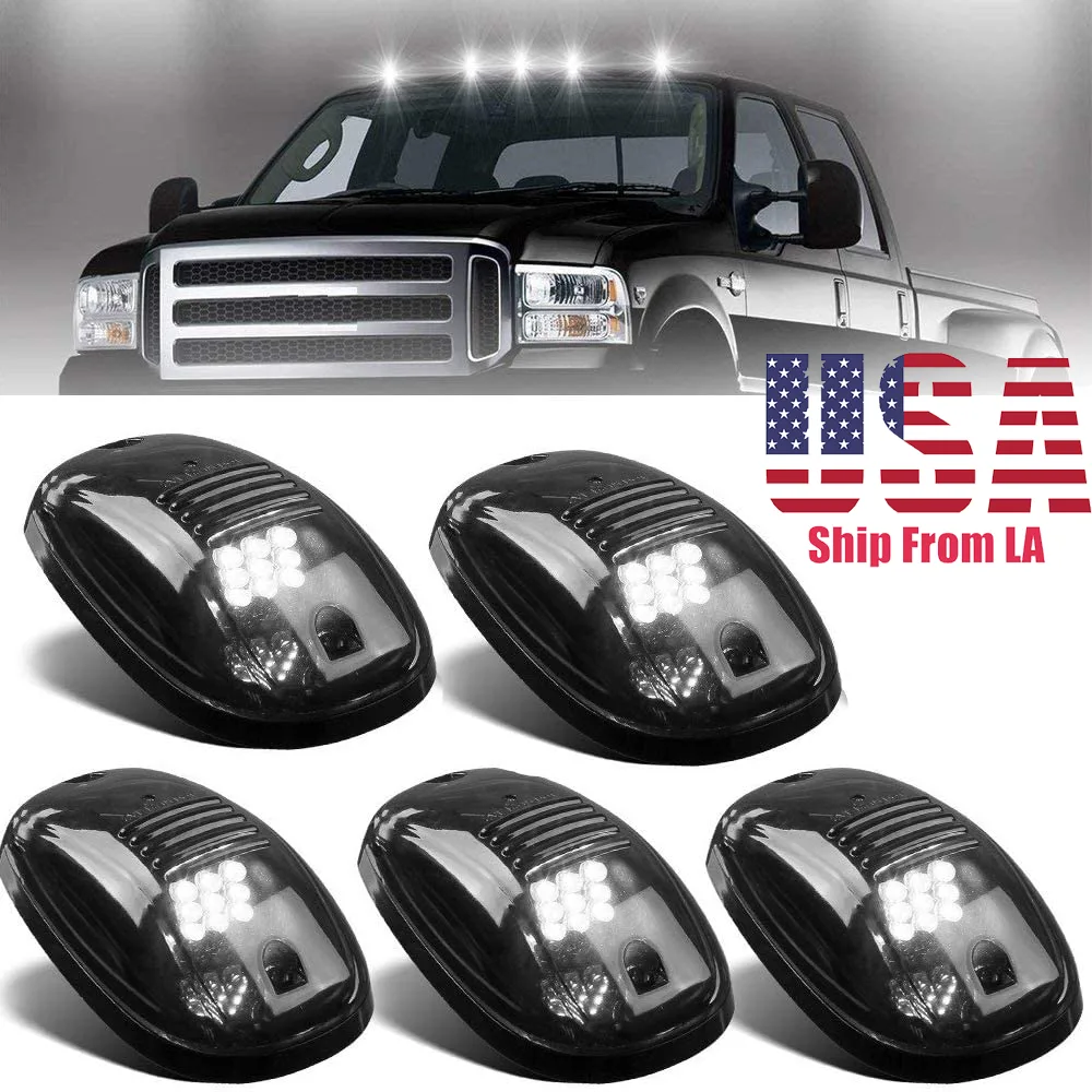 SIMPLEX TECHNOLOGY CO., LIMITED SIMPLEX TECHNOLOGY 5x Smoked Lens Rooftop Cab Running Light LED 6000K Dodge RAM 1500 2500 3500 — product photo