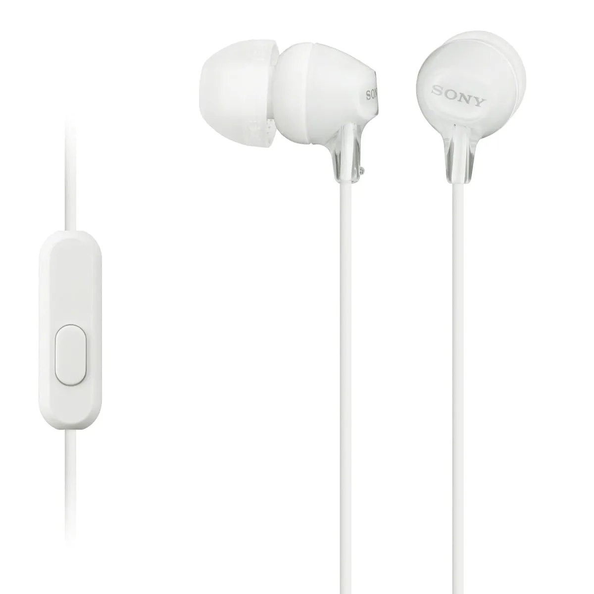 Sony MDR-EX15AP in-ear headphones, white — product photo