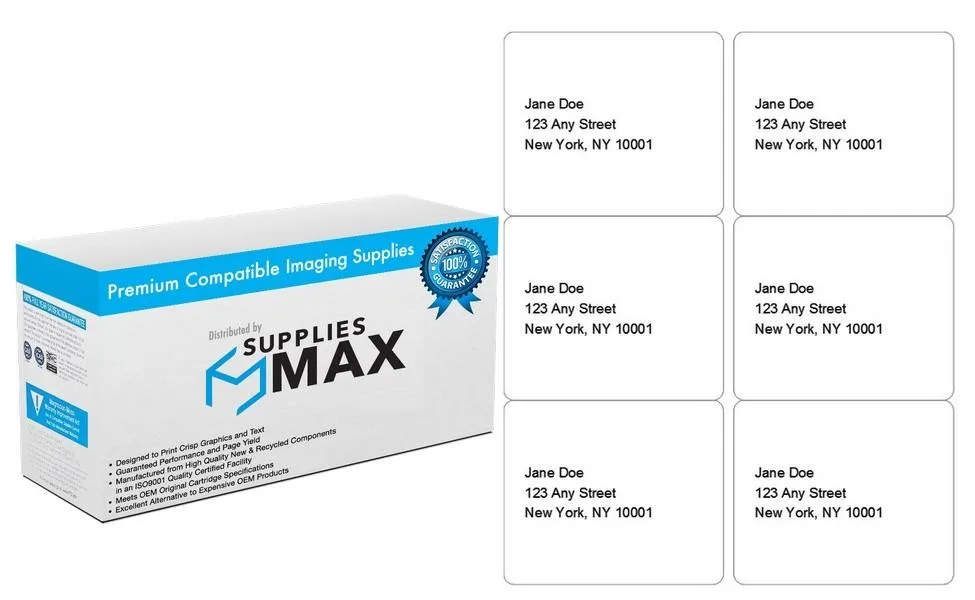 SuppliesMax SuppliesMax Avery 5164 White Labels 3 1/3 x 4in 600 Labels — product photo