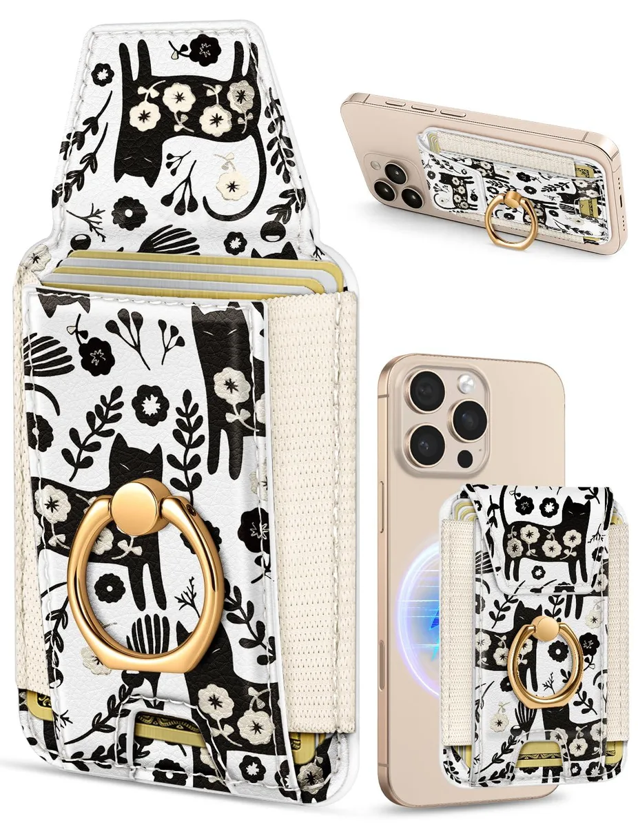  Viator Gear Magnetic Wallet with Ring Stand Black Cat 7 Cards — product photo