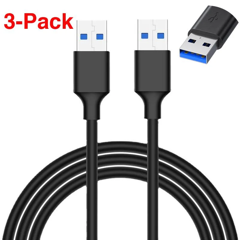 LUOM LUOM USBAM2M USB 3.0 A Male to A Male Cable 6.6Ft 5Gbps 3-Pack — product photo