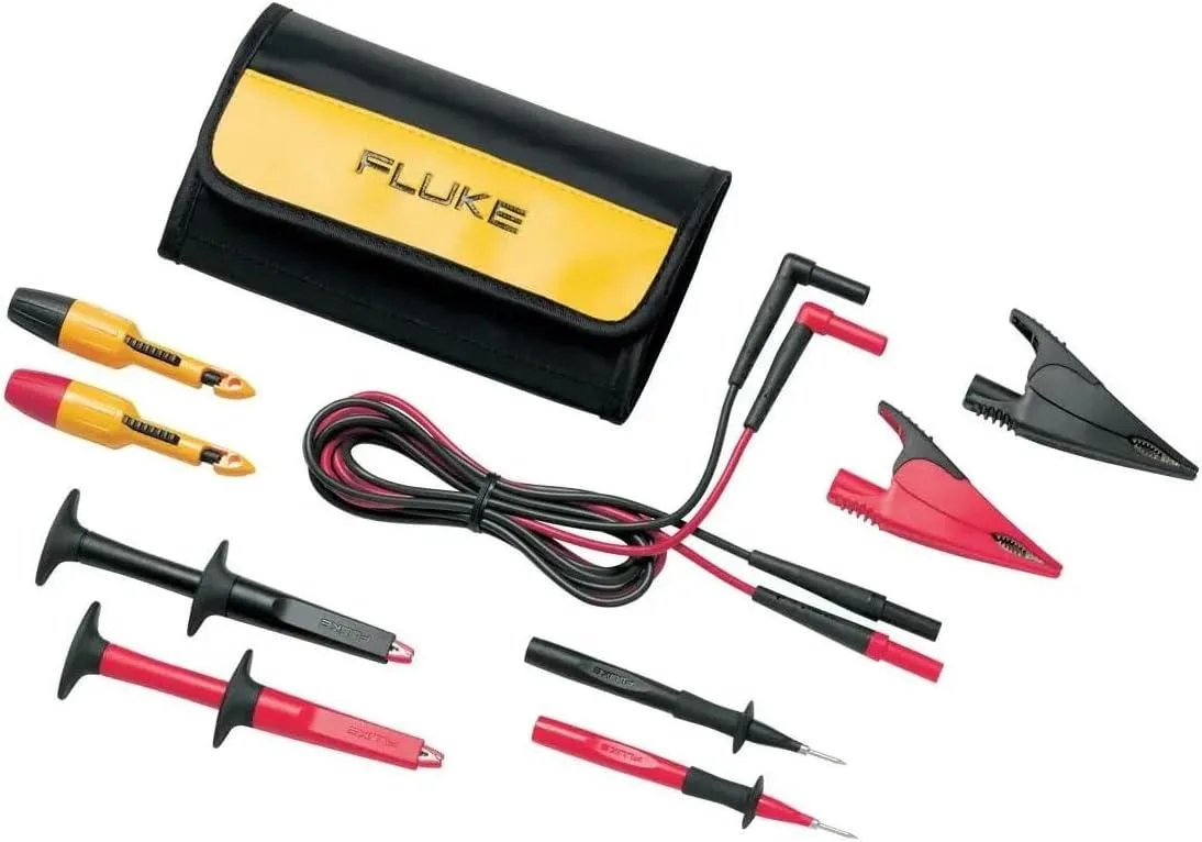 Fluke TLK281 automotive test lead kit with probes, clips and soft case