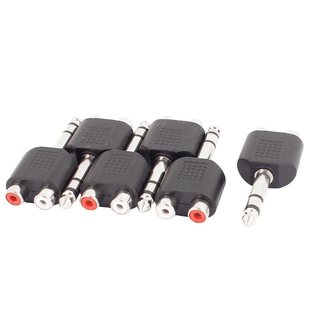 Unique-Bargains Unique-Bargains 6.35mm Stereo Male to 2 RCA Female Audio Adapter 6-Pack — product photo