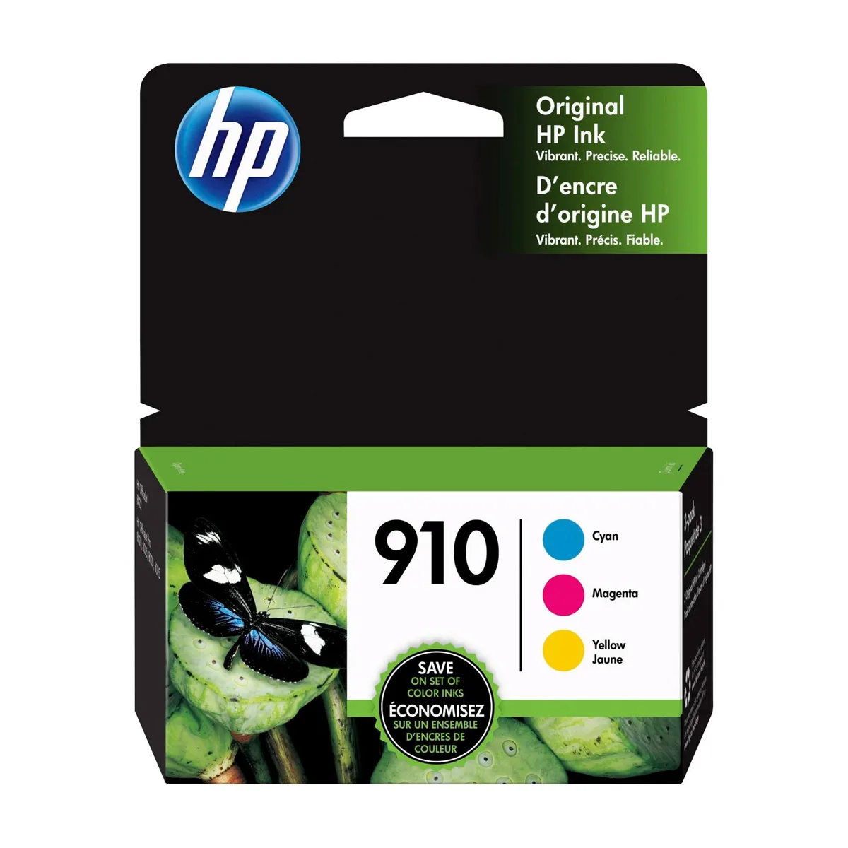 HP HP 910 (3YN97AN) Ink Cartridges (Genuine Brands) 3-pack Cyan/Magenta/Yellow 315 pages each — product photo