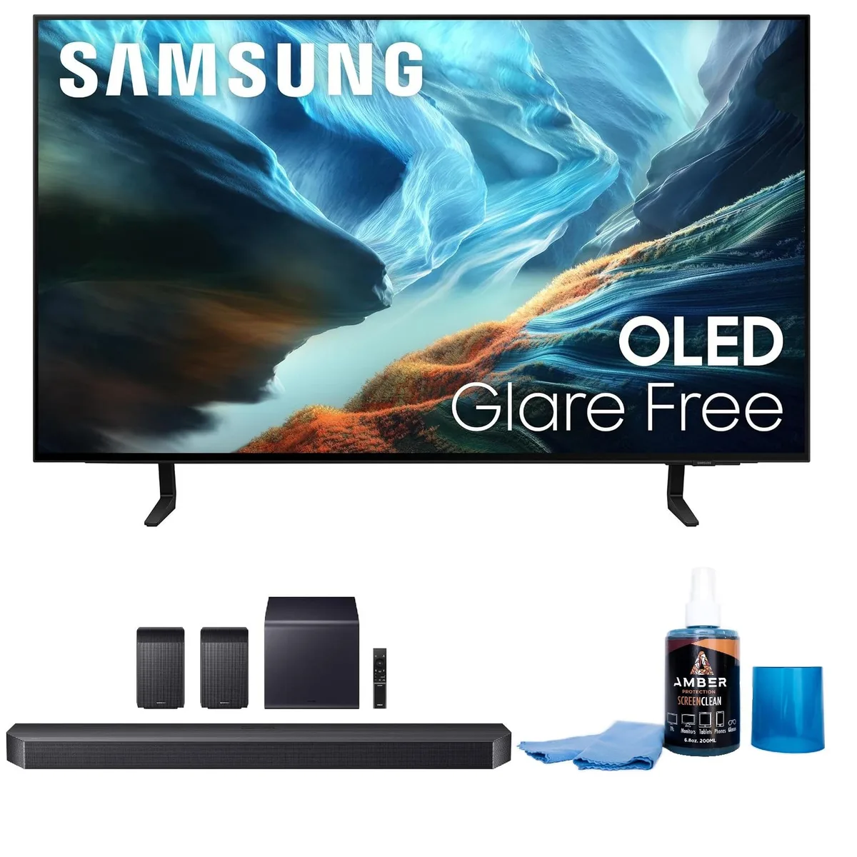 SAMSUNG SAMSUNG QN42S90HA 42" OLED TV with HW-Q990F 11.1.4ch Soundbar (2026) — product photo