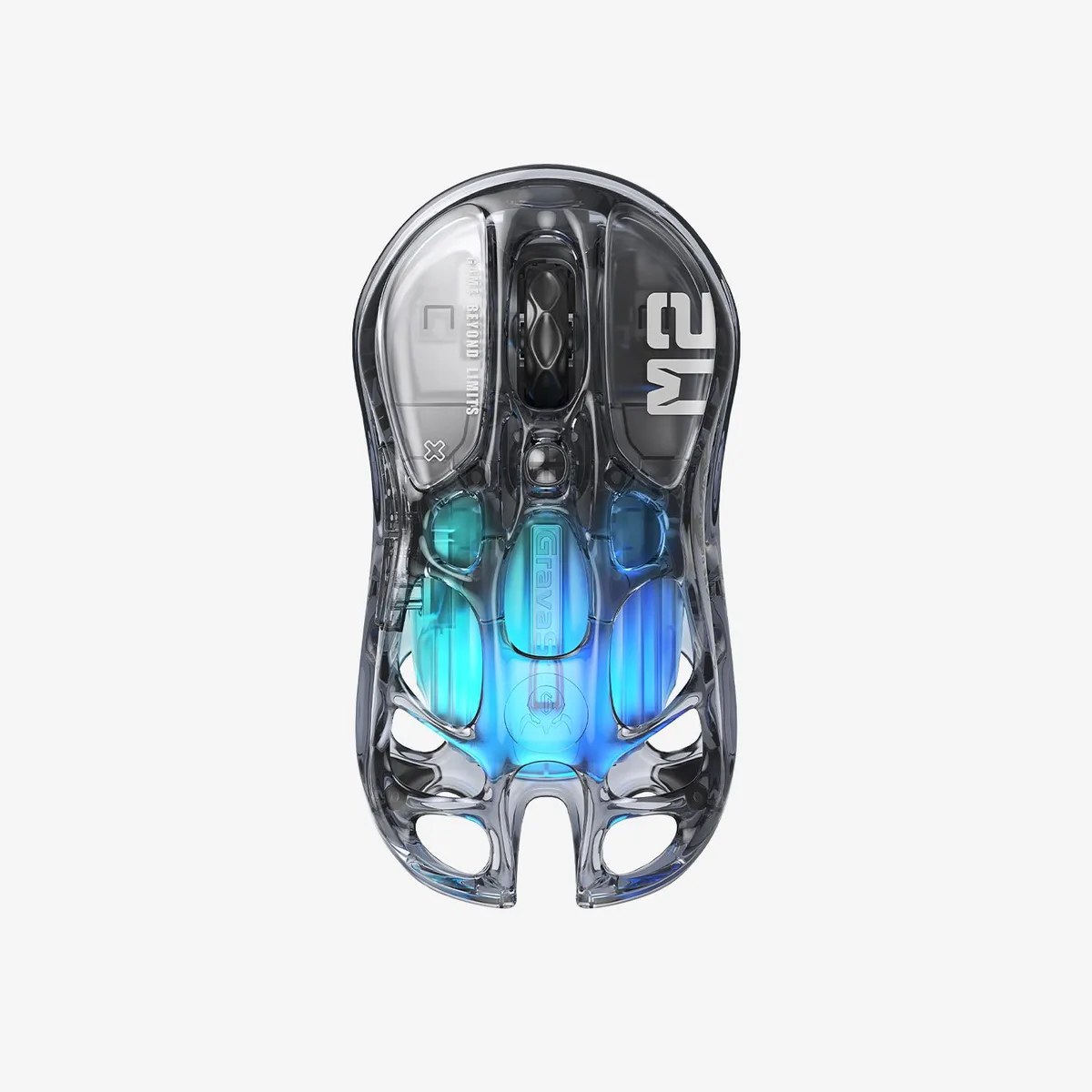 GravaStar GravaStar Mercury M2 Transparent Black gaming mouse 26000 DPI 4000 Hz 79 g — product photo