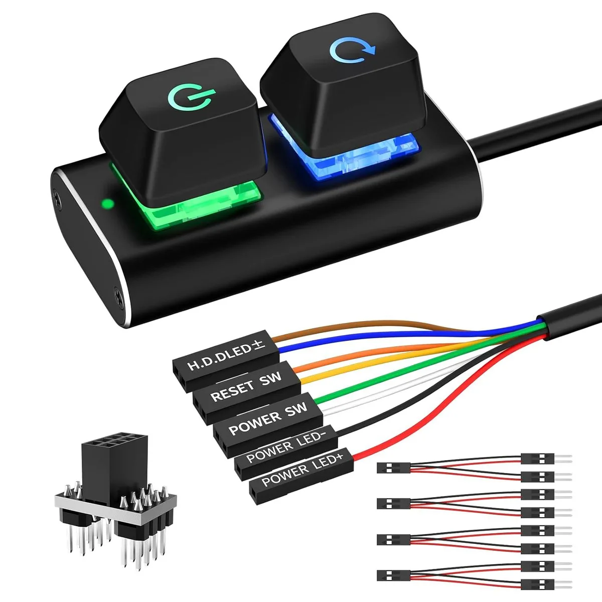 LORDWORLD LORDWORLD External PC Power Switch Splitter Aluminium — product photo