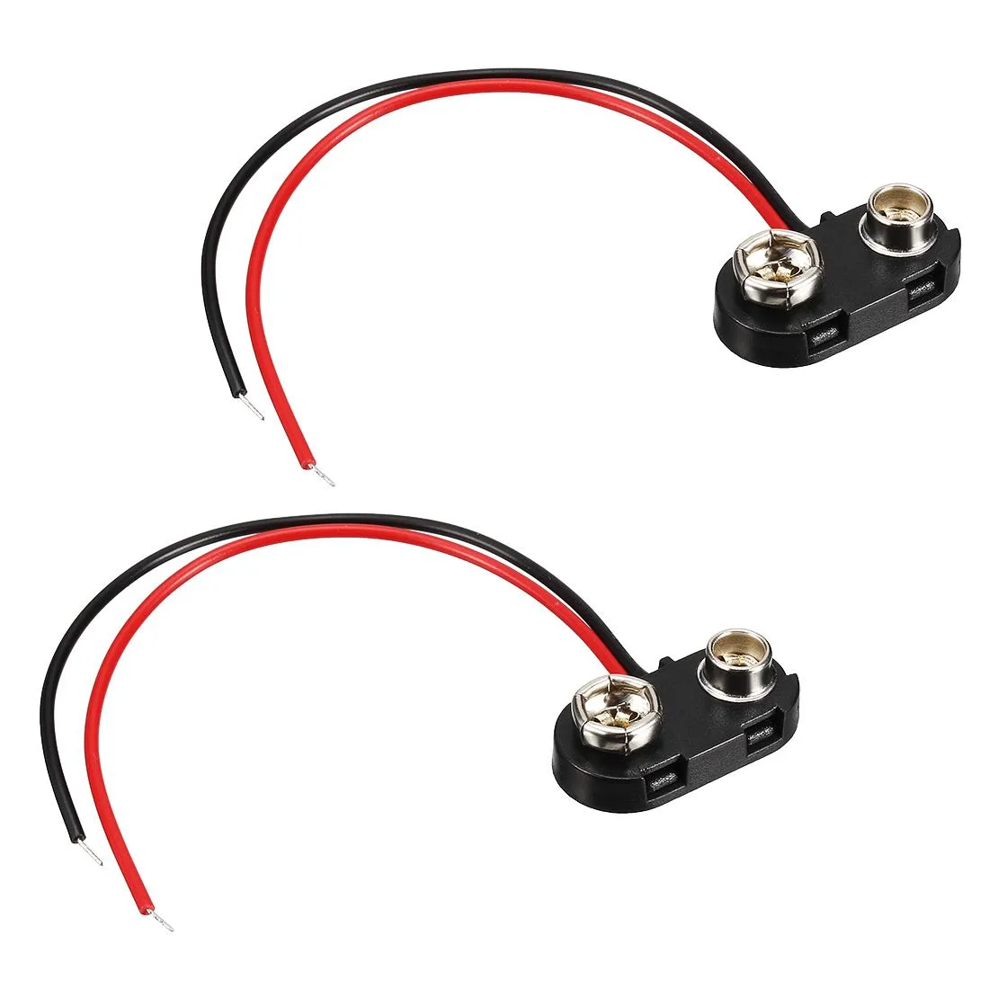 Unique-Bargains Unique-Bargains 9V Battery Clip T-Type 10cm 2pcs — product photo