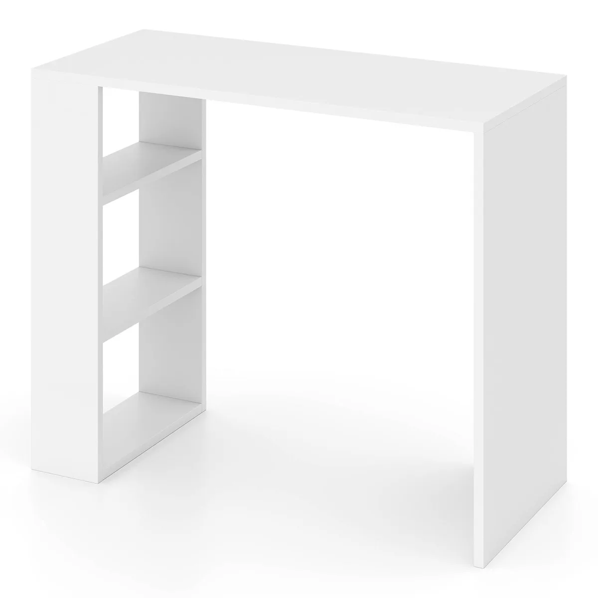 SlickBlue SlickBlue 36 Inch White Computer Desk with 3 Open Shelves — product photo
