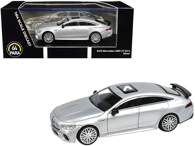 Paragon Paragon 2018 Mercedes-AMG GT 63 S Sunroof Silver Metallic 1/64 Diecast Vehicle PA-55283 — product photo