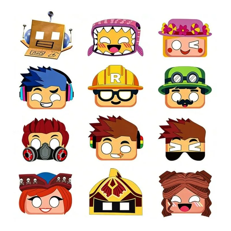 InBoxxarty InBoxxarty 12 Paper Craft Masks Game Theme — product photo