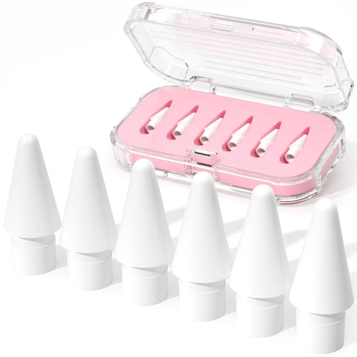 JOOSKO Apple Pencil Replacement Tips 6 Pack Pink — product photo