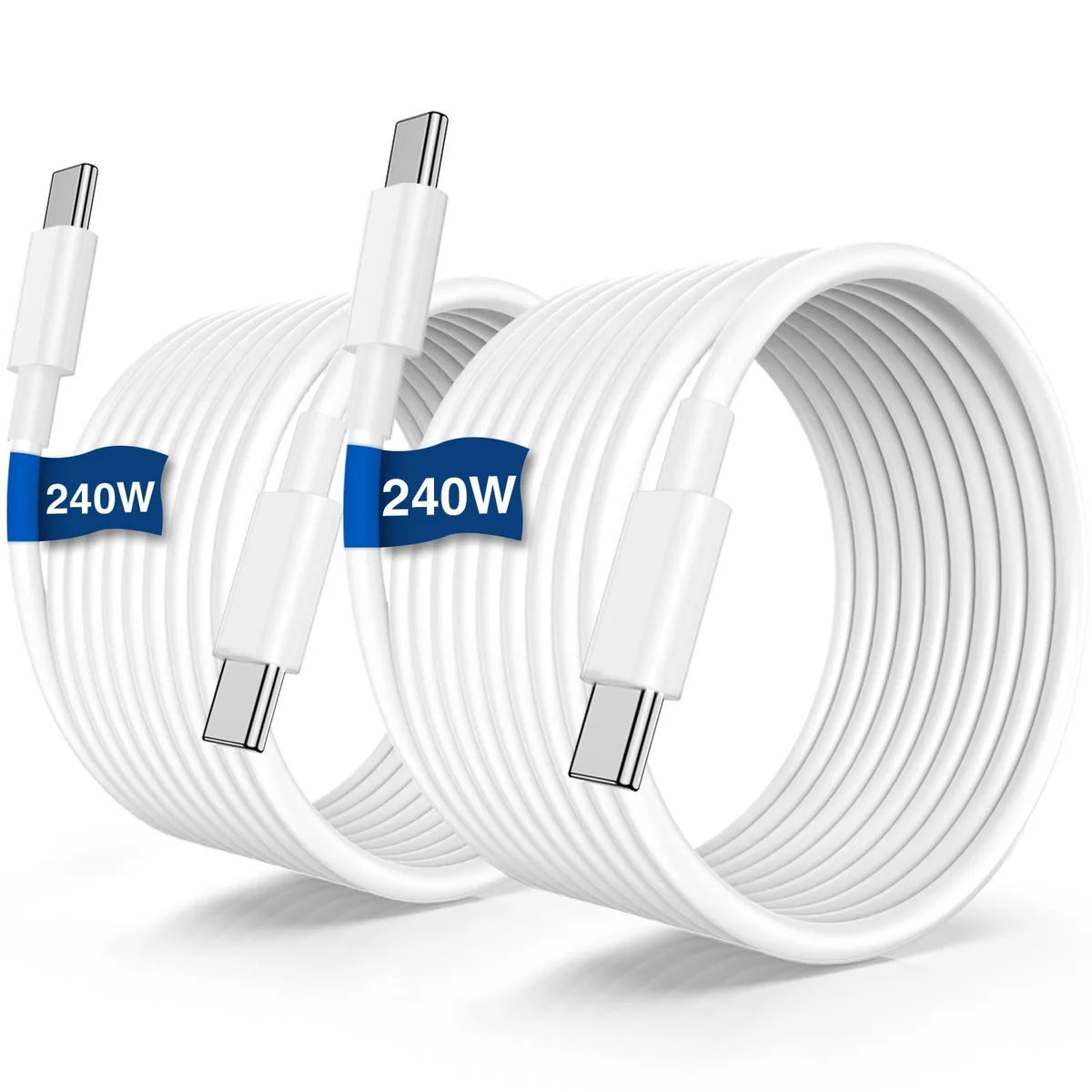  QGRHO USB-C to USB-C charger 10 ft 240W 48V 5A 480 Mbps — product photo
