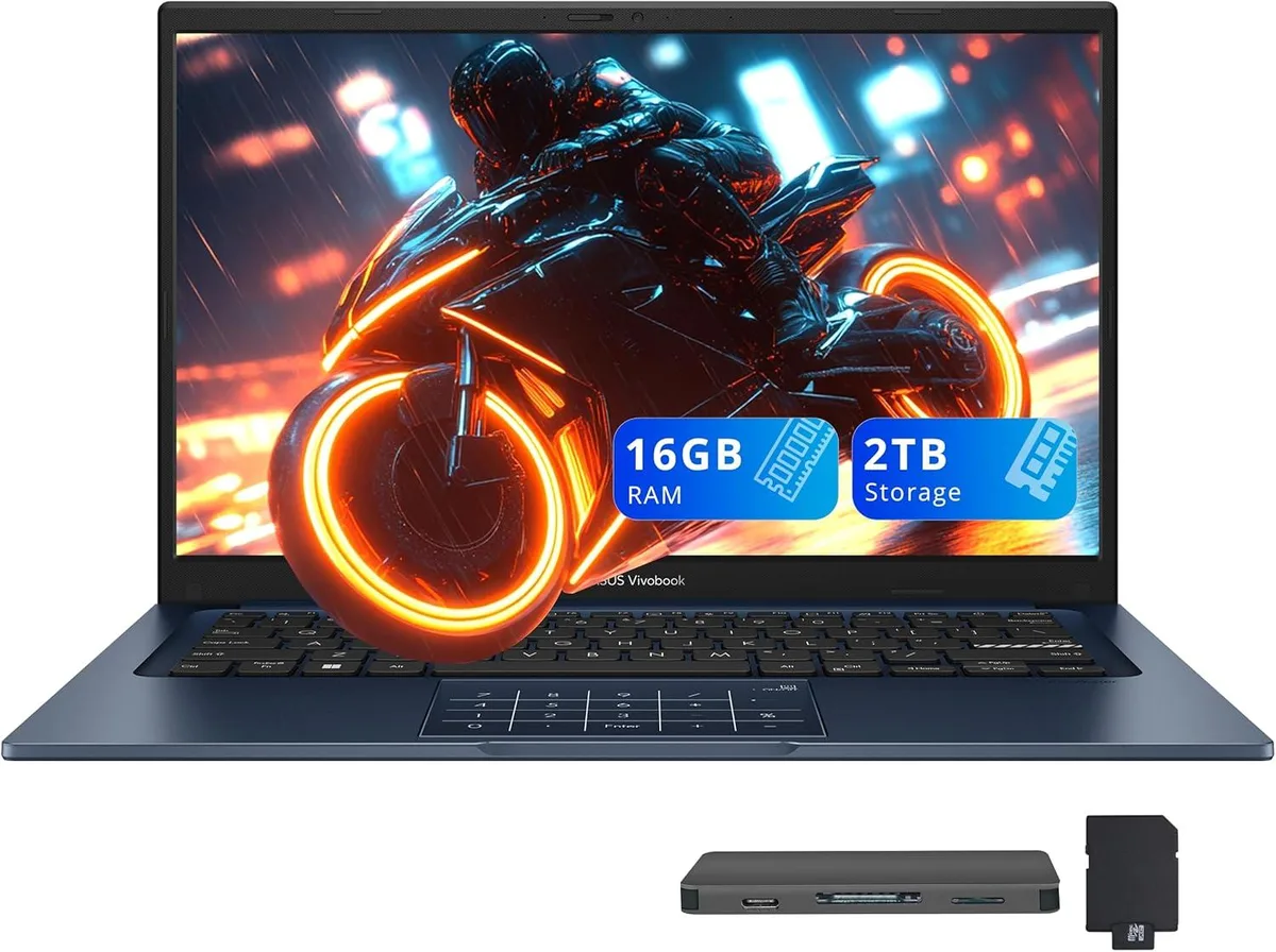 ASUS ASUS Vivobook 14 Business Laptop Core 5-120U 16GB 1TB SSD + 1TB Docking Station Quiet Blue — product photo