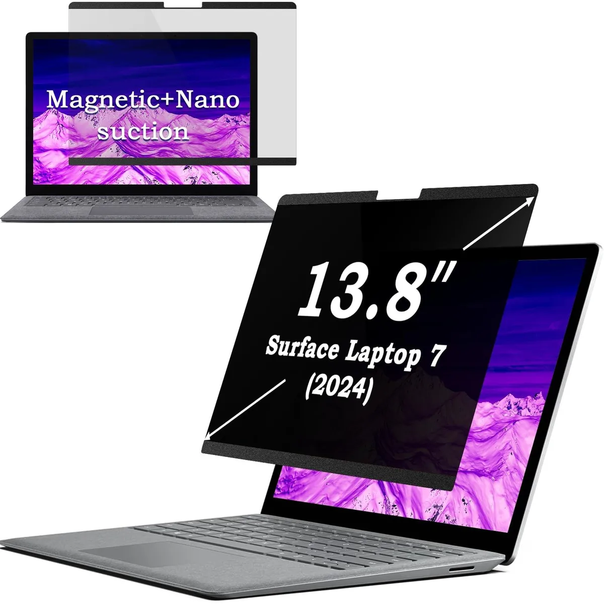 BESIGN BESIGN Magnetic Privacy Screen 13.8 inch Surface Laptop 7 (2024) 2 in 1 accessory — product photo