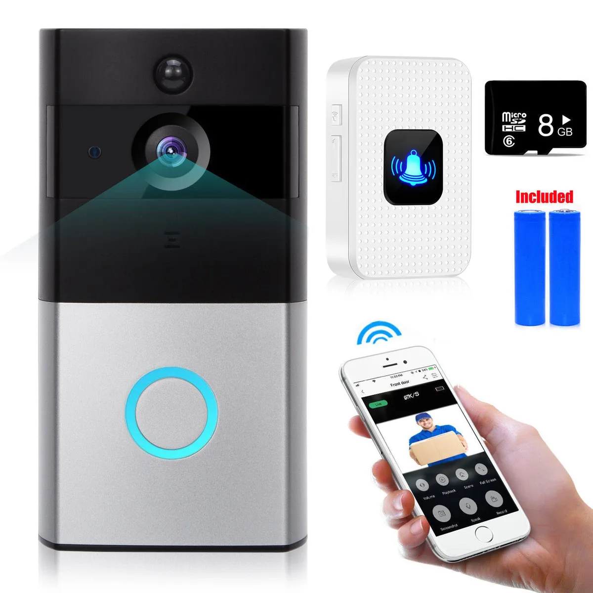Werleo Werleo Smart Doorbell 720P HD 166° WiFi Chime 8G — product photo