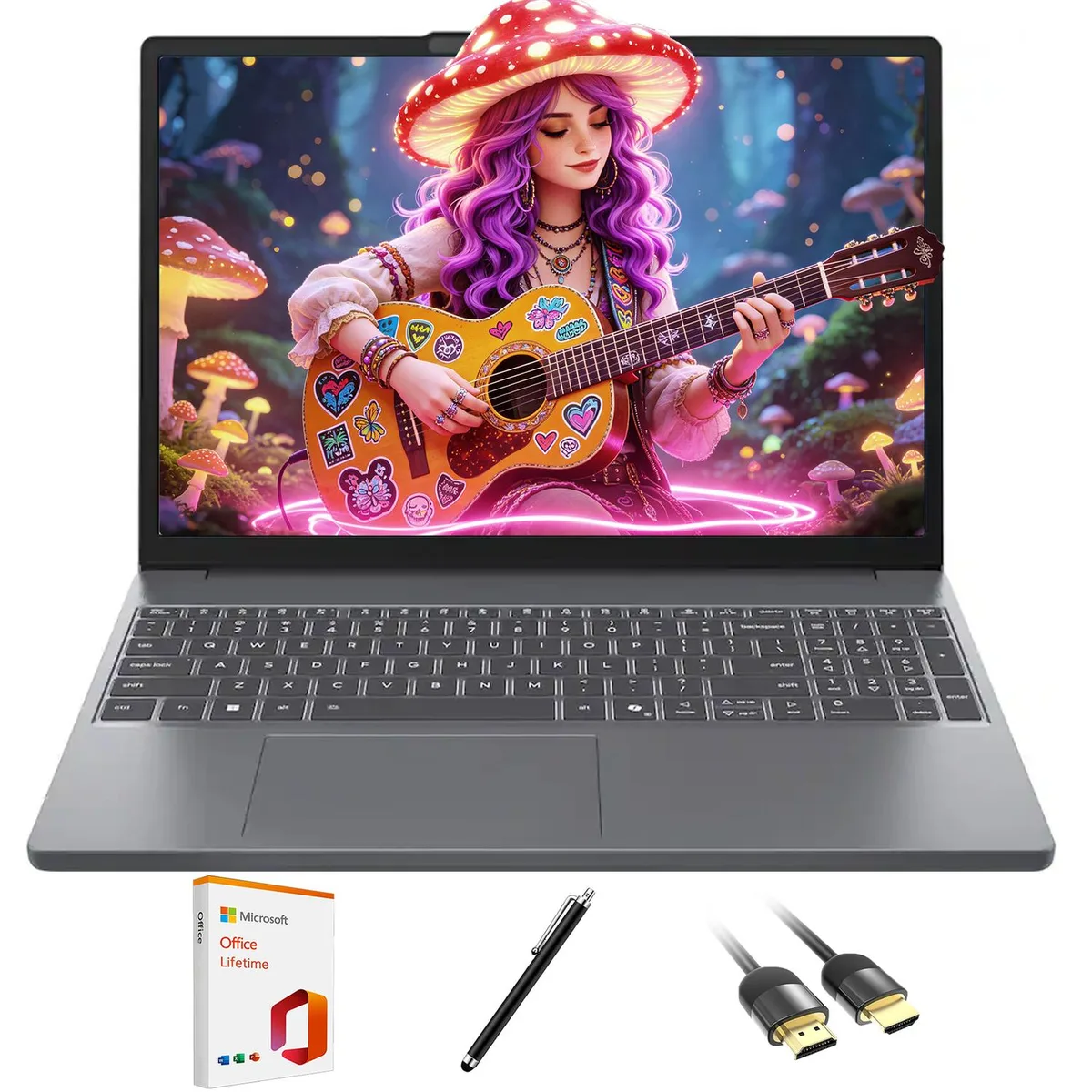 Lenovo Lenovo IdeaPad Slim 3 laptop AMD Ryzen 7 170 16GB 512GB 15.3" WUXGA IPS touchscreen Luna Grey Windows 11 Pro — product photo