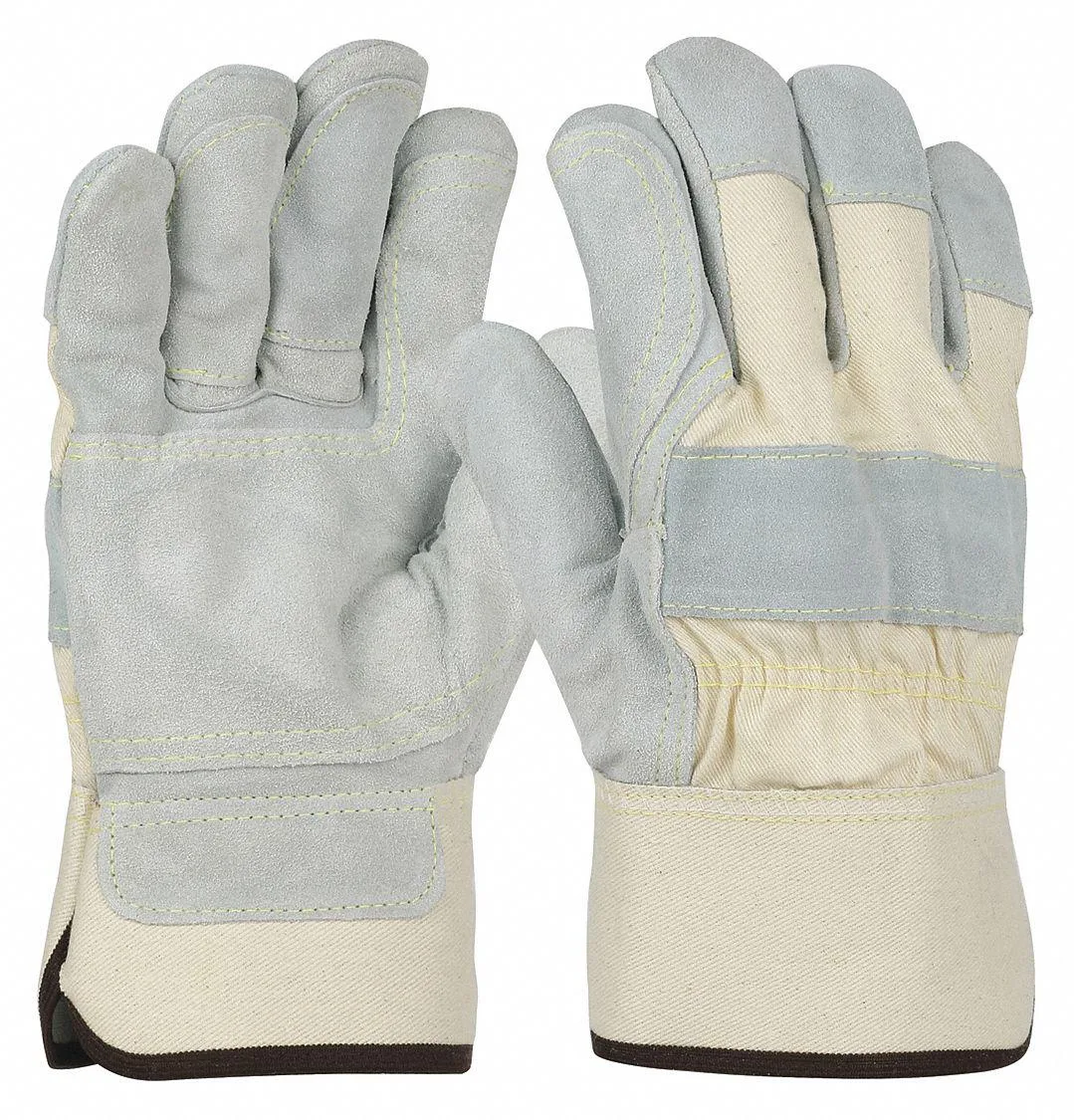 PIP PIP 500DP-AA Leather Gloves, Cowhide, Safety Cuff, Wing Thumb, Personal Protective Equipment — product photo