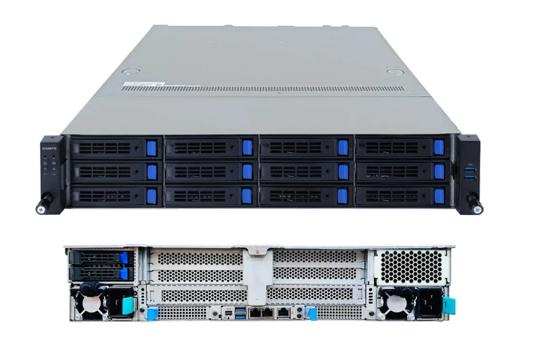 GIGABYTE GIGABYTE R283-Z90-AAD3 2U barebone server 24 DIMM DDR5 12+2 bay SATA/SAS — product photo