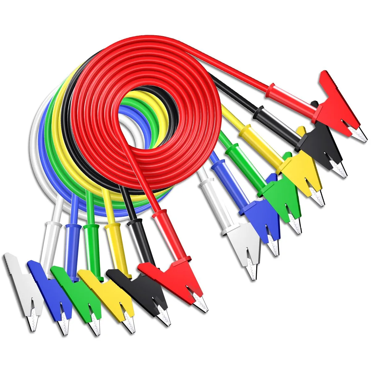 KEHIPI KEHIPI Alligator Clip Test Leads 6 Colours 3.3ft 1000V 15A — product photo