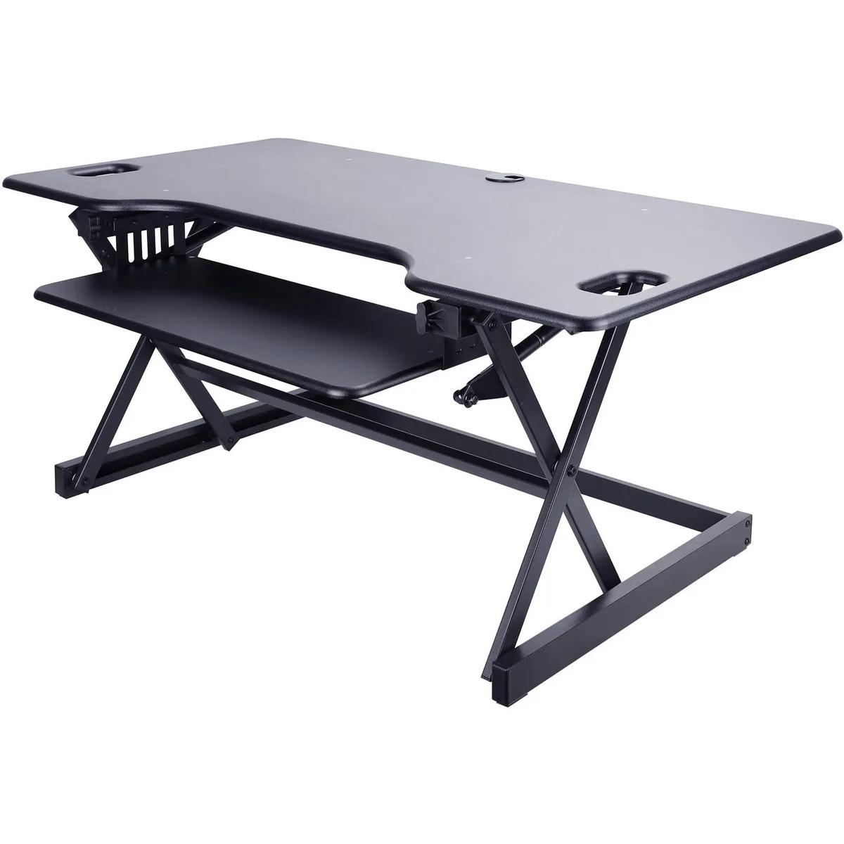 Lorell Lorell LLR82013 office furniture adjustable desk riser 46"x24"x20" black 45 lb — תמונת המוצר