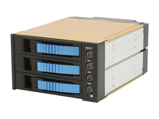 iStarUSA Inc. iStarUSA Inc. BPU-23-SATA-BLUE 2×5.25″ to 3×3.5″ SATA hot-swap RAID cage server accessory — product photo