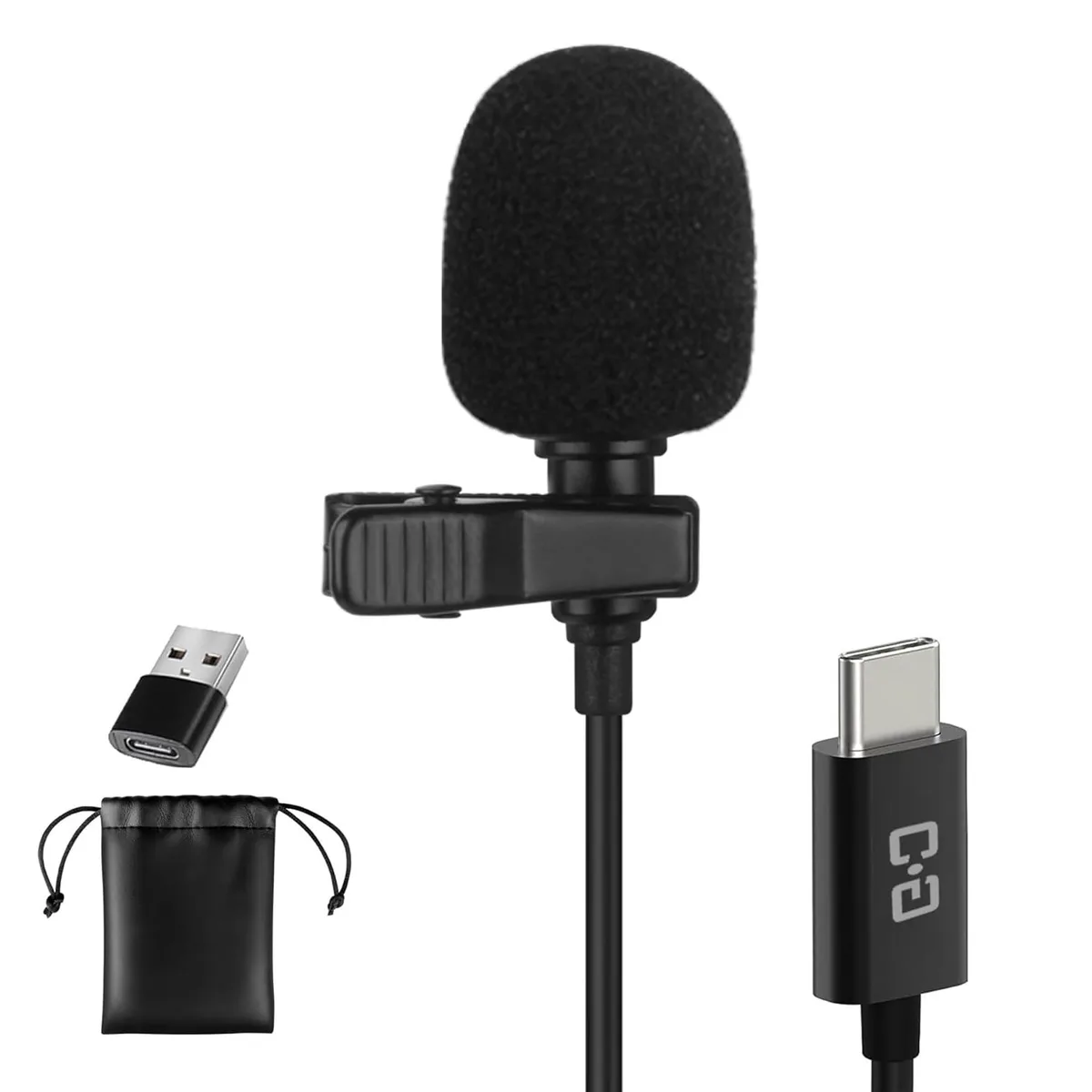  DUNGZDUZ USB-C Wired Lavalier Microphone M7 6.6 ft — product photo