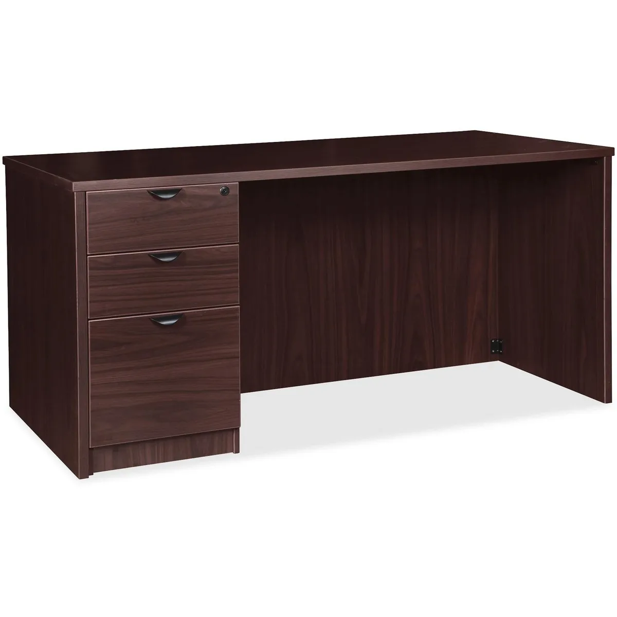 Lorell Lorell PD3672LSPES Prominence 2.0 Espresso Laminate Left-Pedestal Desk 72x36 office furniture — product photo