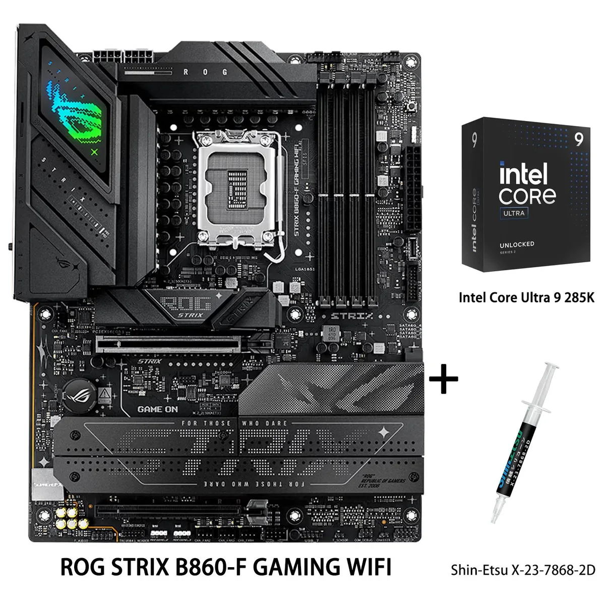 ASUS ASUS ROG STRIX B860-F GAMING WIFI Intel motherboard &amp; Ultra 9 285K CPU combo — product photo