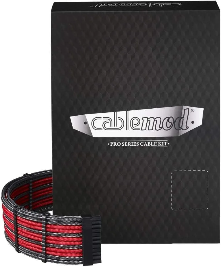 CableMod CableMod RT-Series Pro ModMesh Cable Kit for ASUS and Seasonic PSUs Carbon Red — product photo