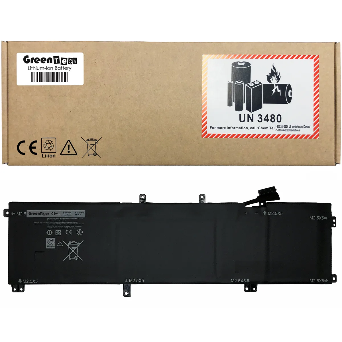 NShi NShi 245RR laptop battery 11.1V 91WHR 8198mAh for Dell XPS 9530 Precision M3800 — product photo