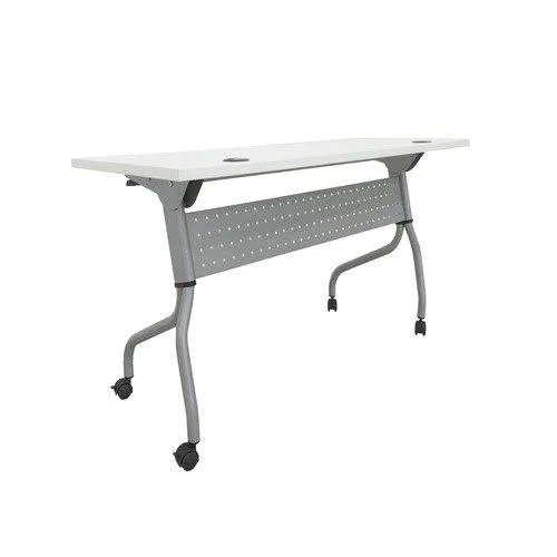 Lorell Lorell 60745 Training Table 48x23x29 White Silver office furniture — product photo